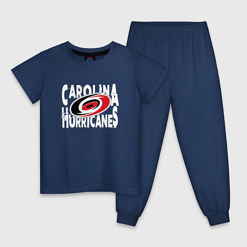 Детская пижама Каролина Харрикейнз, Carolina Hurricanes / Тёмно-синий – фото 1
