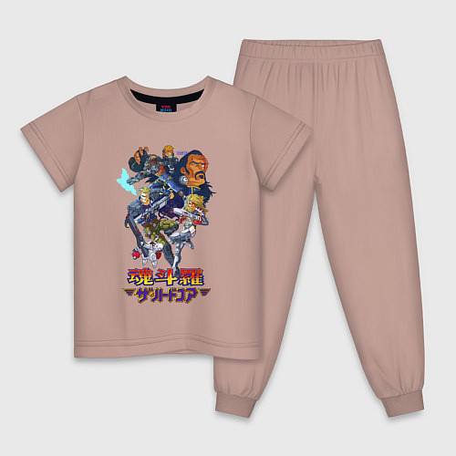 Детская пижама Hard corps / Пыльно-розовый – фото 1