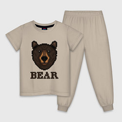 Детская пижама Пиксельный медведь