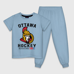 Пижама хлопковая детская OTTAWA SENATORS ОТТАВА СЕНАТОРЗ, цвет: мягкое небо