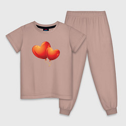 Детская пижама Воздушные Сердца Любовные Шары