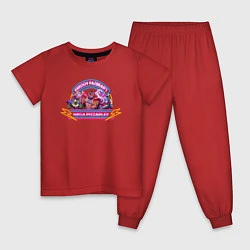 Пижама хлопковая детская Симулятор пиццы, цвет: красный