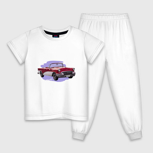 Детская пижама Винтажный кабриолет / Белый – фото 1