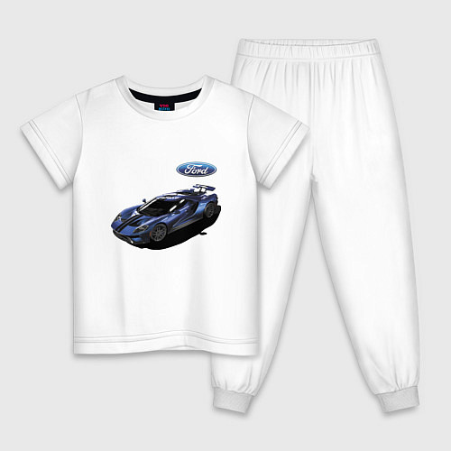 Детская пижама Ford Racing team Motorsport / Белый – фото 1