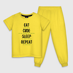 Детская пижама EAT CODE SLEEP REPEAT