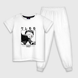 Пижама хлопковая детская Кли Klee, Genshin Impact, цвет: белый