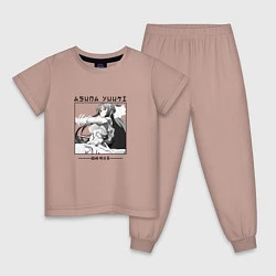 Пижама хлопковая детская Мастера меча онлайн, Юки Асуна, цвет: пыльно-розовый