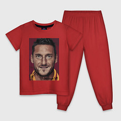 Пижама хлопковая детская Francesco Totti Roma Italy, цвет: красный