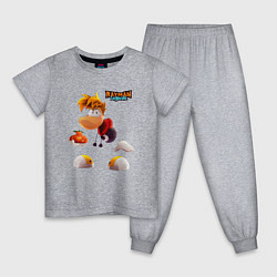 Пижама хлопковая детская Rayman Legends Веселый Рэймэн, цвет: меланж