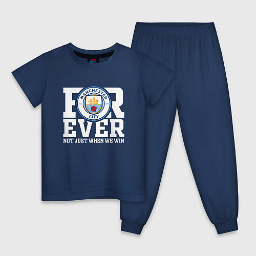 Детская пижама Manchester City FOREVER NOT JUST WHEN WE WIN Манче / Тёмно-синий – фото 1