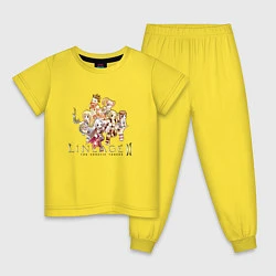 Пижама хлопковая детская Chibi Lineage 2, цвет: желтый