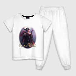 Пижама хлопковая детская Elden Ring овал Элден ринг, цвет: белый