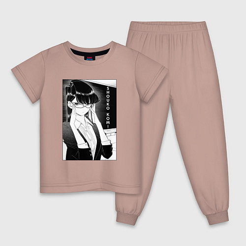 Детская пижама Шоко Коми / Пыльно-розовый – фото 1