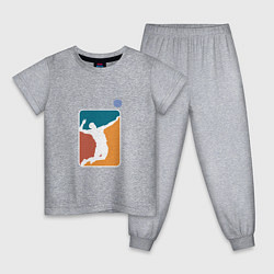 Пижама хлопковая детская Volleyball - Player, цвет: меланж
