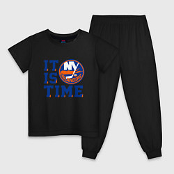 Пижама хлопковая детская It Is New York Islanders Time Нью Йорк Айлендерс, цвет: черный
