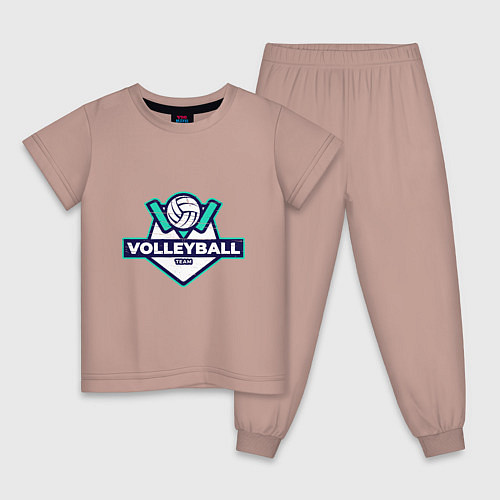 Детская пижама Volleyball - Club / Пыльно-розовый – фото 1