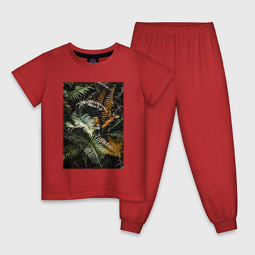 Детская пижама Папоротник В Лесу / Красный – фото 1