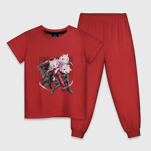 Детская пижама Цербер Тройной Демон / Красный – фото 1