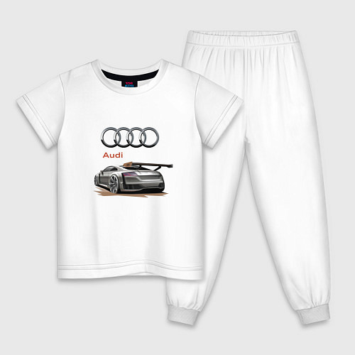 Детская пижама Audi Racing team / Белый – фото 1