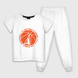 Пижама хлопковая детская Баскетбол - Выбор жизни, цвет: белый