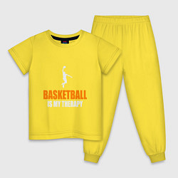 Пижама хлопковая детская Терапия - Баскетбол, цвет: желтый