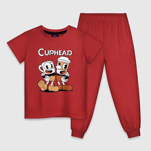 Детская пижама Cuphead 2 чашечки / Красный – фото 1