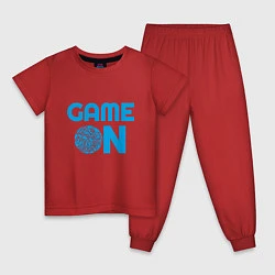 Пижама хлопковая детская Volleyball Game On, цвет: красный