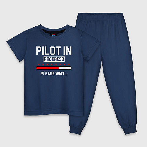 Детская пижама Pilot In Progress / Тёмно-синий – фото 1