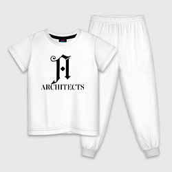 Пижама хлопковая детская Architects epitaph, цвет: белый
