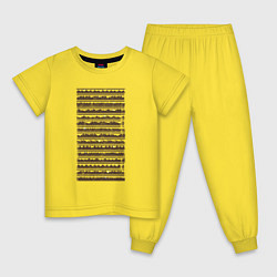Пижама хлопковая детская High Mountains, цвет: желтый