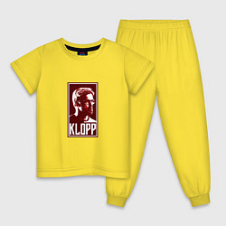 Пижама хлопковая детская Klopp - Liverpool, цвет: желтый