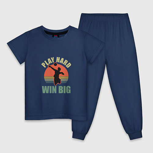 Детская пижама Win Big / Тёмно-синий – фото 1
