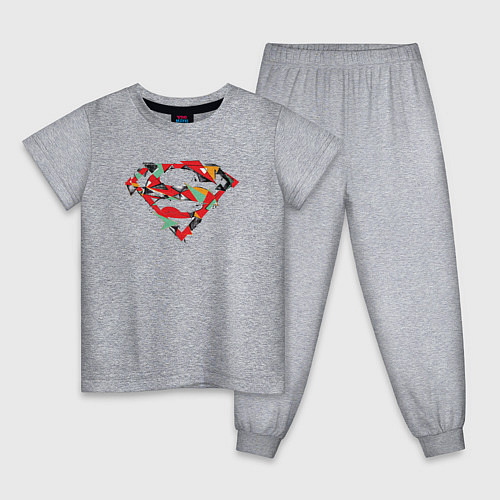 Детская пижама Logo Superman / Меланж – фото 1