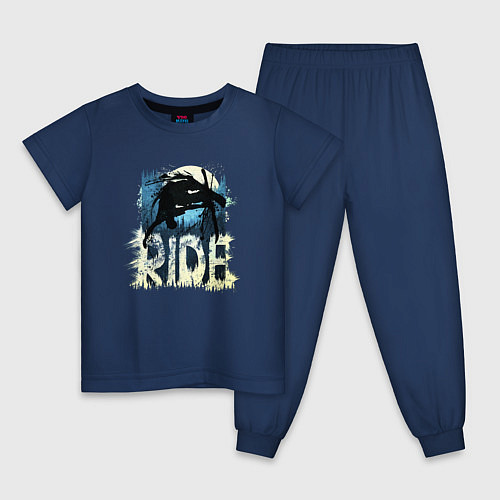 Детская пижама Ride Ski / Тёмно-синий – фото 1