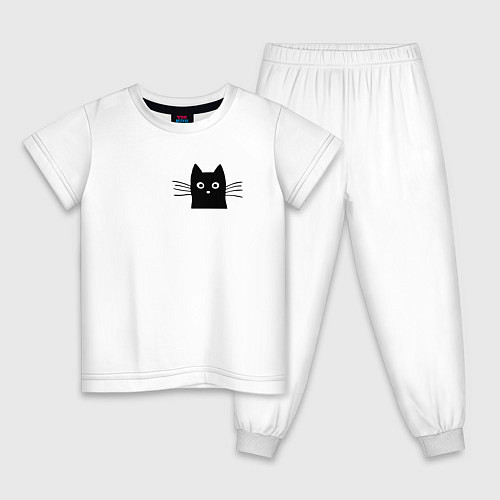 Детская пижама Кот в кармане у меня / Белый – фото 1