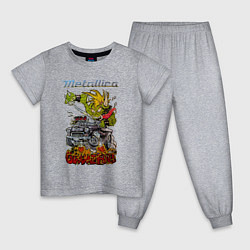 Пижама хлопковая детская Metallica Gimme fuel, цвет: меланж