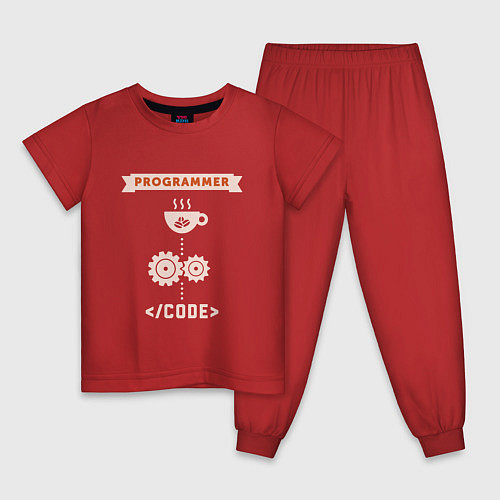 Детская пижама ПРОГРАММИСТ HTML / Красный – фото 1