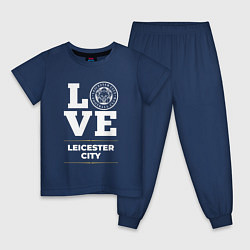 Пижама хлопковая детская Leicester City Love Classic, цвет: тёмно-синий