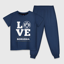 Пижама хлопковая детская Borussia Love Classic, цвет: тёмно-синий