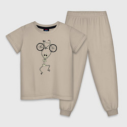 Детская пижама Скелетик и велосипед
