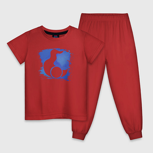 Детская пижама Знак Тзинча пятно / Красный – фото 1