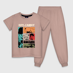 Пижама хлопковая детская Семья Шпиона Spy x Family, цвет: пыльно-розовый