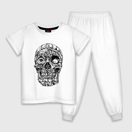 Детская пижама Steampunk Skull / Белый – фото 1