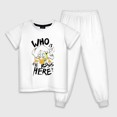 Детская пижама Утка босс / Белый – фото 1