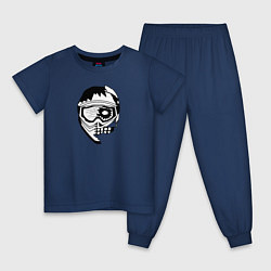 Пижама хлопковая детская Zombie rider, цвет: тёмно-синий