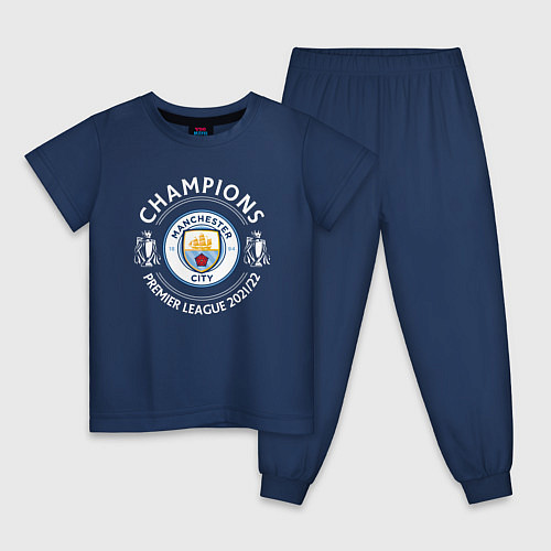Детская пижама Manchester City Champions 2122 / Тёмно-синий – фото 1