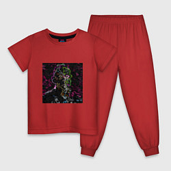 Пижама хлопковая детская Облучённый, цвет: красный