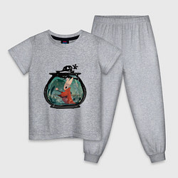 Пижама хлопковая детская Хорнет и ткачи, цвет: меланж