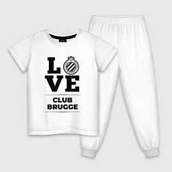 Пижама хлопковая детская Club Brugge Love Классика, цвет: белый