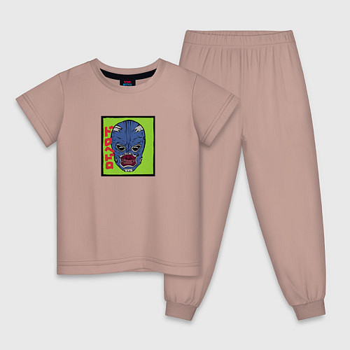 Детская пижама Ной арт / Пыльно-розовый – фото 1